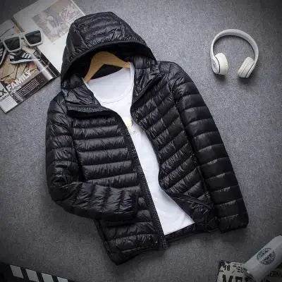 Men's Slim Hooded Down Jacket - P12 Hub Europe