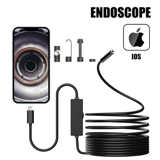 Endoscope Camera 8mm Lightning 960P, IP68, 8 LED, iOS - P12 Hub Europe