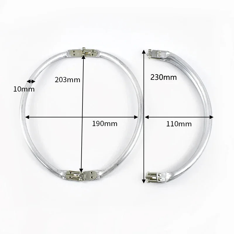 Deepeel 15-30cm Metal Internal Kiss Clasp Purse Frame Cloud Bag Rectangle Pipe Clamps Buckle DIY Handmade Bags Handles Accessory