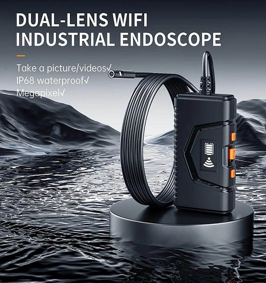Endoscope 5.5mm Dual Lens WiFi 1080P, IP67, 8 LED, Android/iOS, - P12 Hub Europe