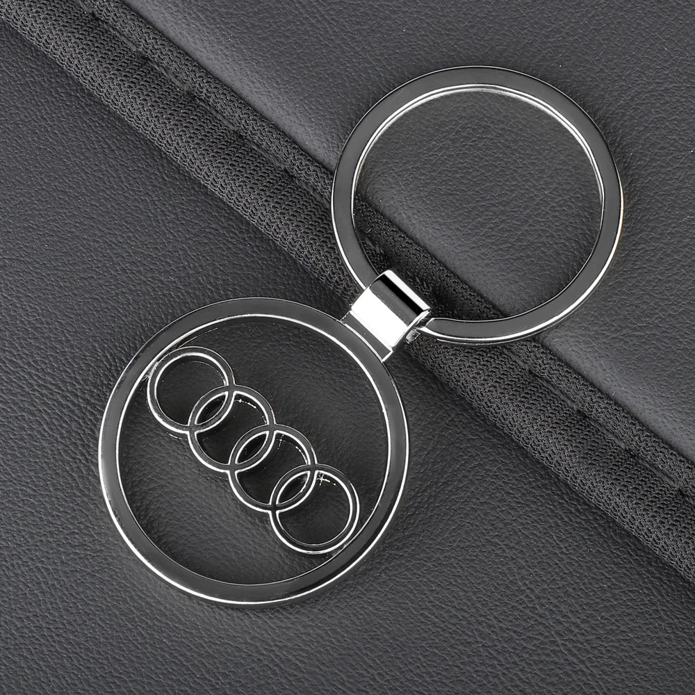 3D Metal/Leather Car Logo Key Chain Keyring Auto Interiors Accessories For Audi Sline A1 A2 A3 A4 A4L A5 A6 A7 A8 A8L TT Q1 Q2