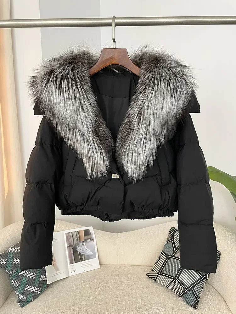 Short Fox Fur Down Puffer - P12 Hub Europe