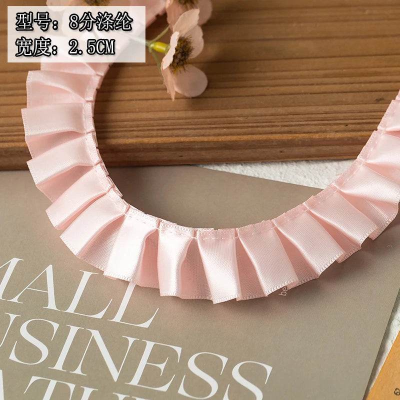 2meters Pink Lace Ribbons Trim For Party Dress Decor Fabric DIY Apparel Sewing Supplies Clothing Collar Cuff Needlework Crafts - P12 Hub Europe