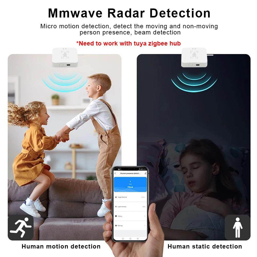 Human Presence Detector, Zigbee Radar | Smart Home Motion Sensor - P12 Hub Europe
