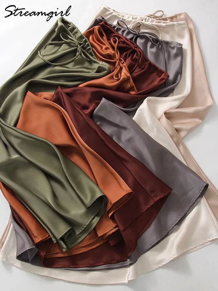 Women's Satin Maxi Skirt - P12 Hub Europe