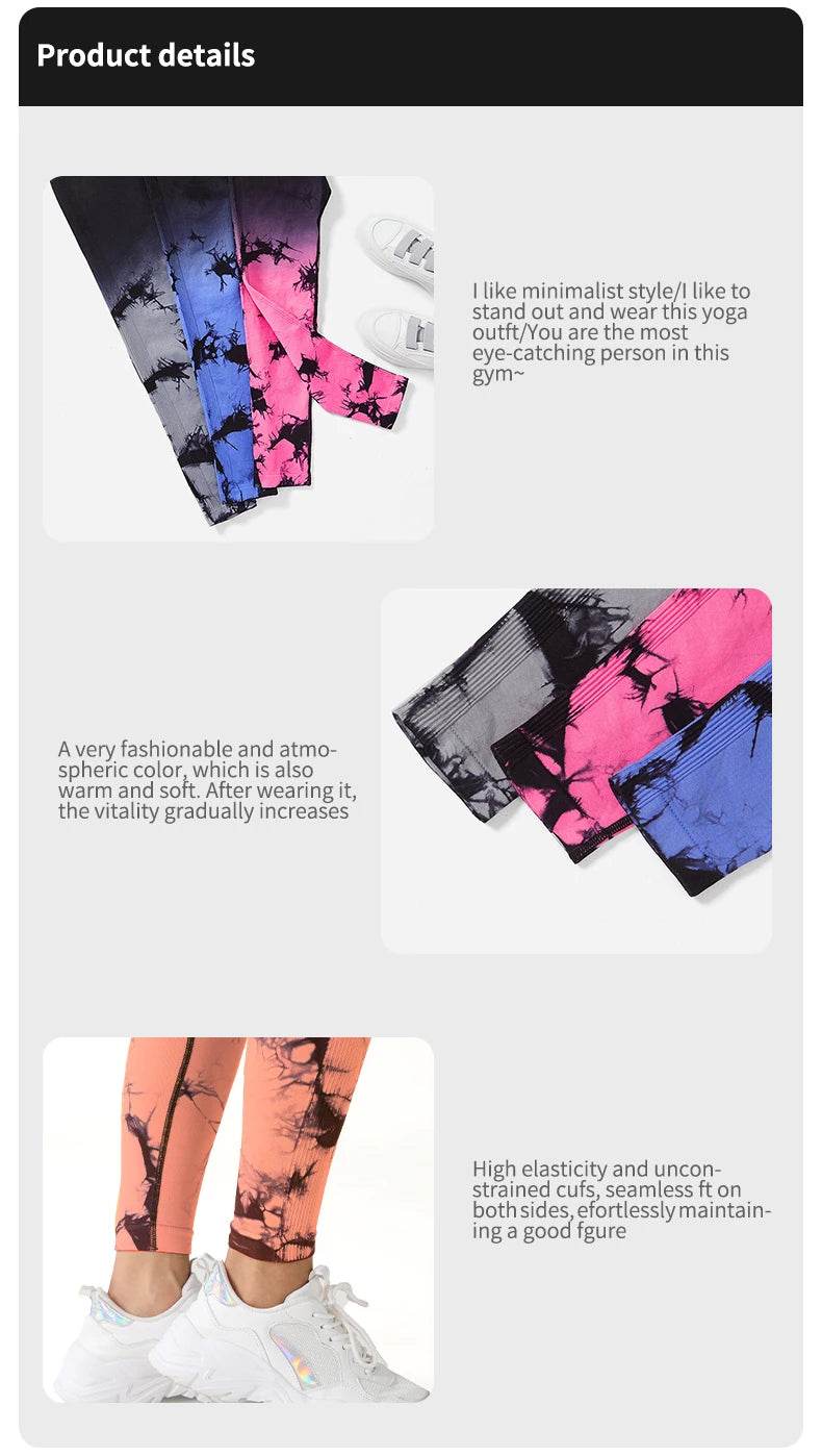 Women's Tie-Dye Seamless Push-Up Leggings - P12 Hub Europe
