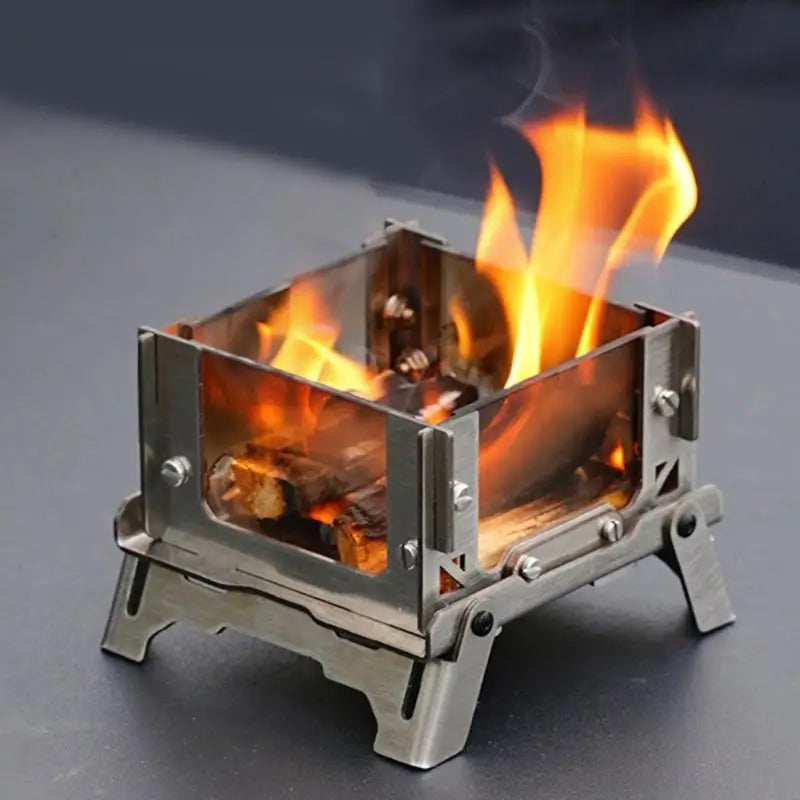R6FE Heat Resistant Stainless Steel Portables Stove for Camp Backpacking Trip
