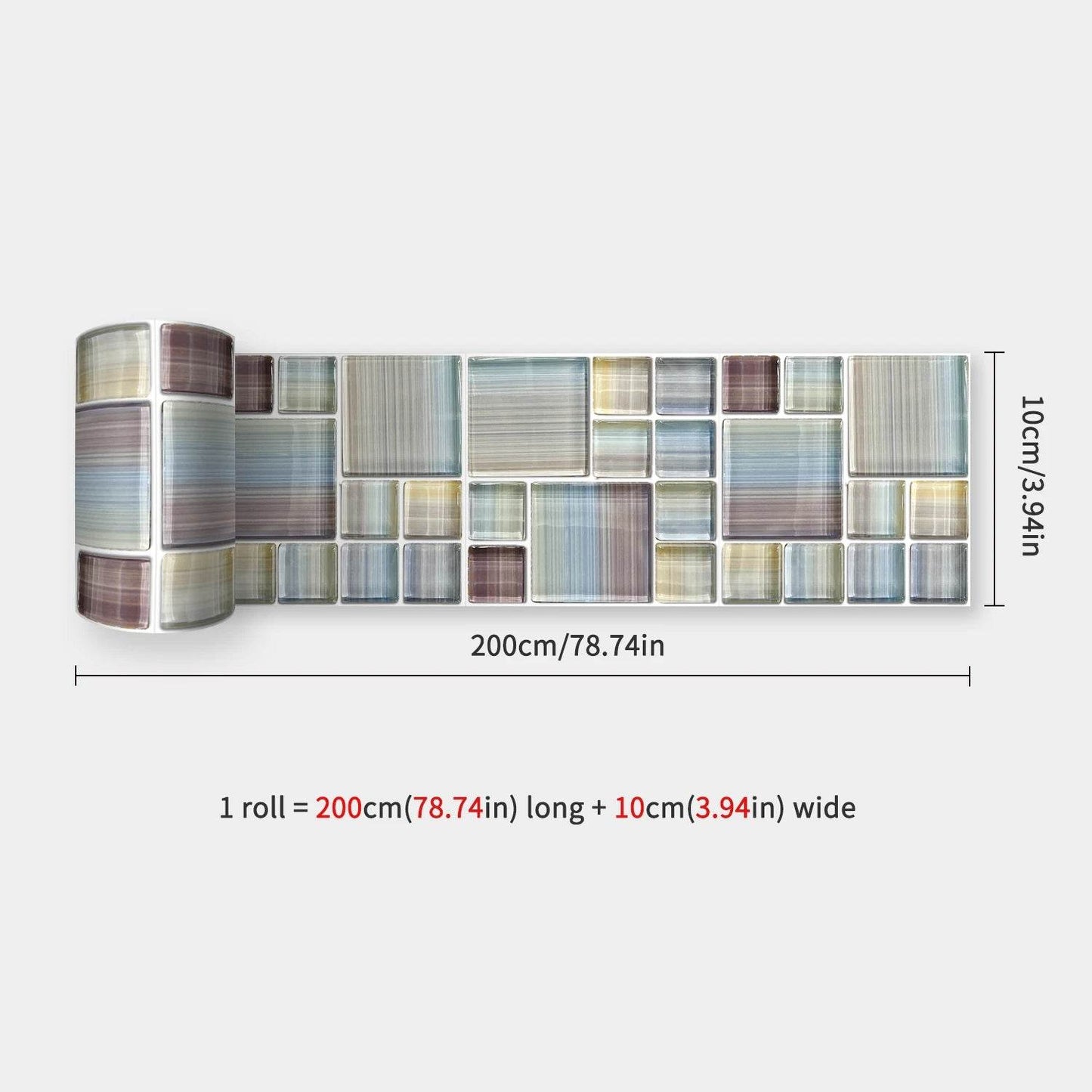 41 Styles Baseboard Stickers Waterproof Peel & Stick Waistline Wall Sticker Floor Border Sticker For Kitchen Bathroom 10x200cm - P12 Hub Europe