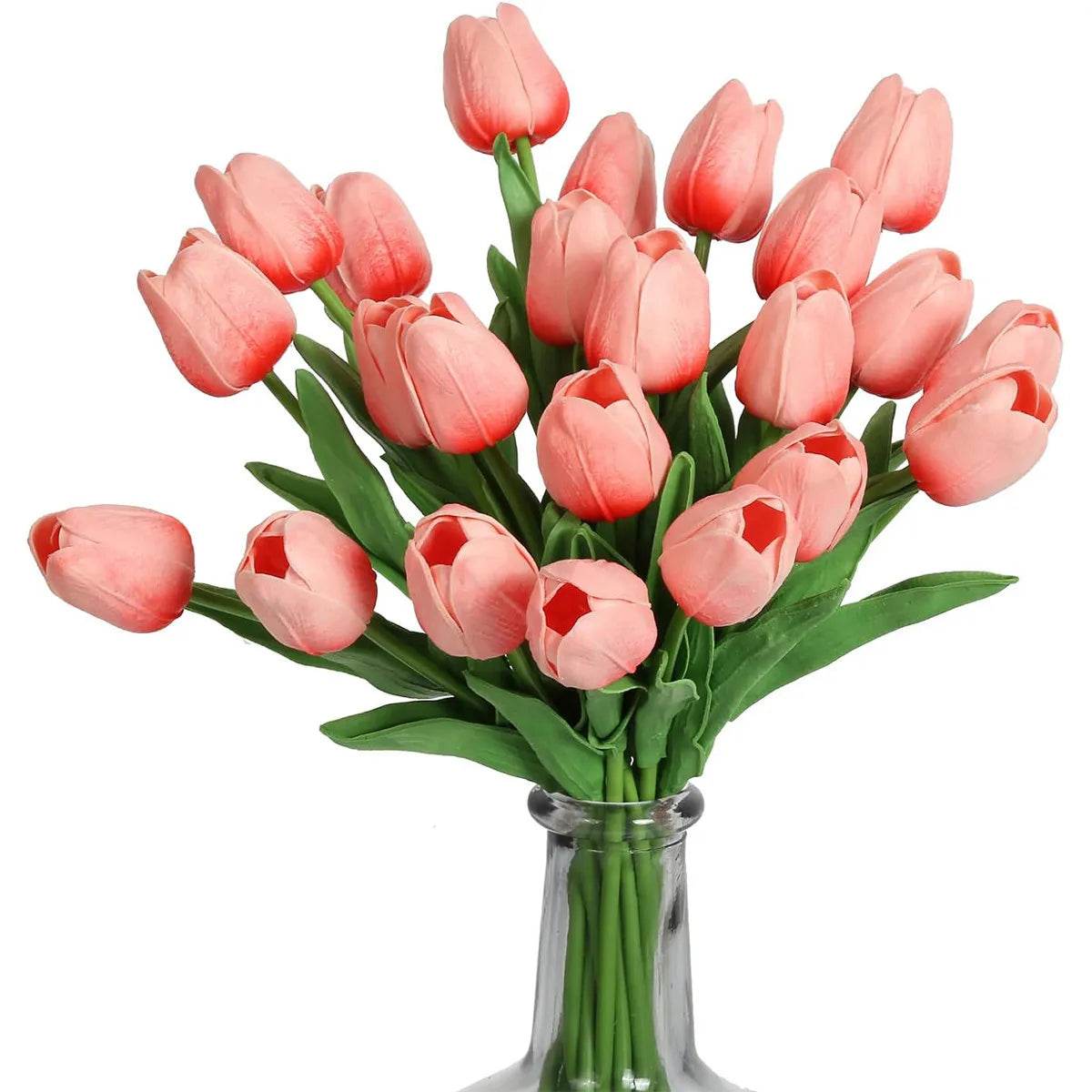 10Pcs Artificial Flower Realistic Touch Tulip Scrapbooking Vase Home Decor Wedding Garden Arch Garland Mother's Day Bouquet diy - P12 Hub Europe