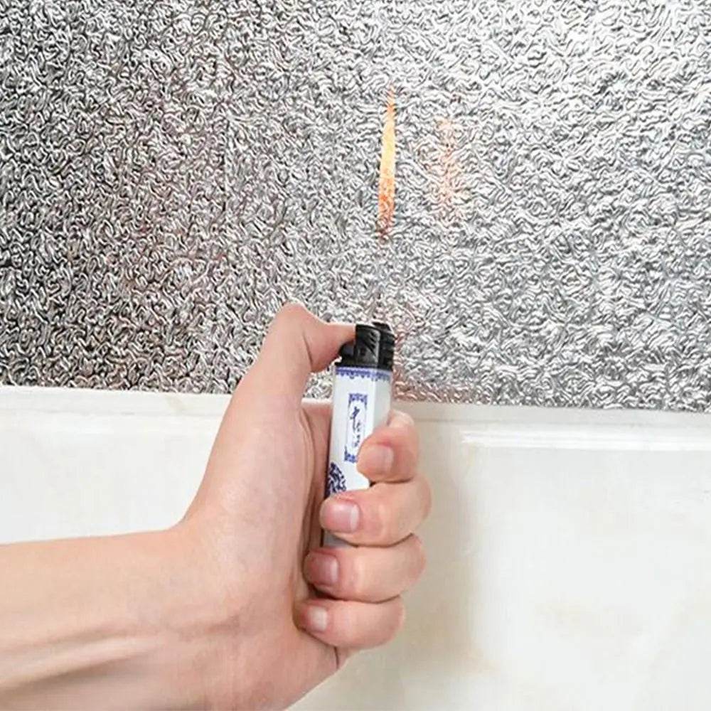 Kitchen Oil-proof Self Adhesive Stickers Anti Fouling High Temperature Waterproof Aluminum Foil Wallpaper Cabinet Contact Papers - P12 Hub Europe
