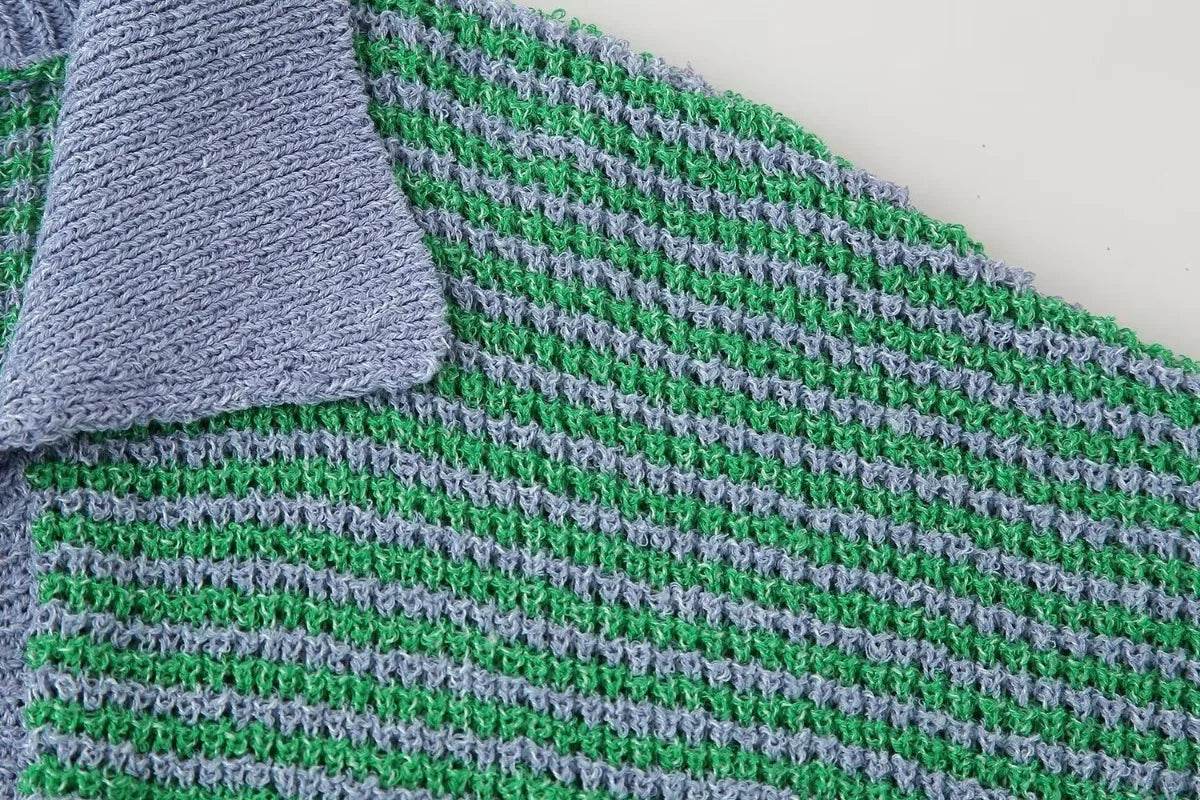 Summer Retro Knitted Shorts Set - P12 Hub Europe