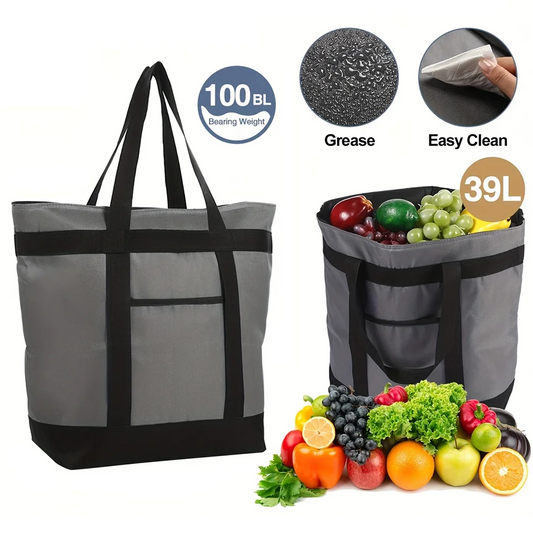 Insulated Cooler Bag Large Capacity Double-layer Aluminum Foil Thickened Ice Pack Camping Picnic Preservation Refrigerated Bag