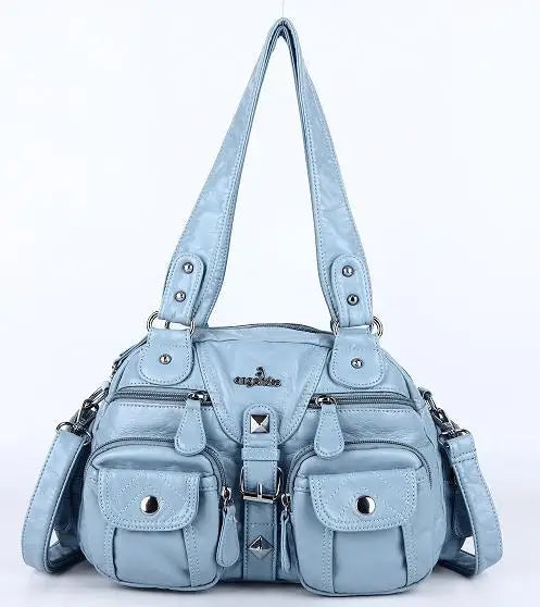 Angelkiss Women Handbags Satchel Top-handle Handbag PU Shoulder Bag Dumpling Pack Give Gifts Shoulder Bags Phone Money Pack
