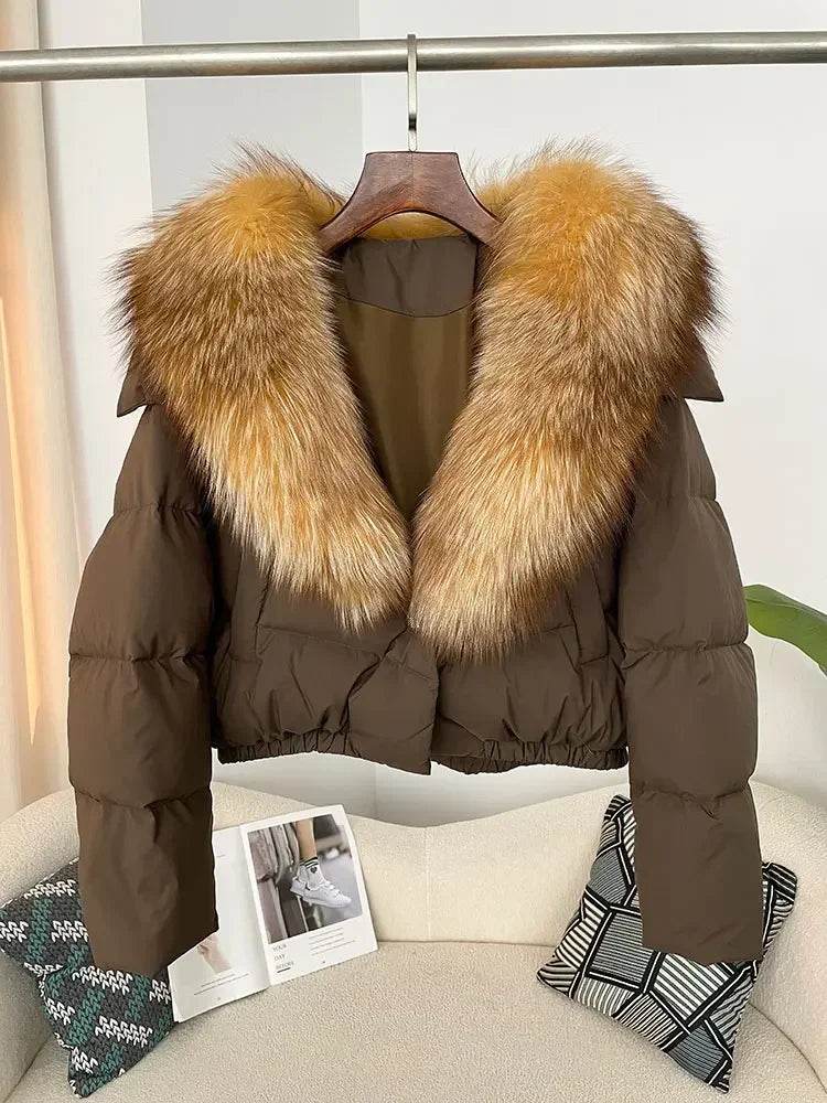Short Fox Fur Down Puffer - P12 Hub Europe