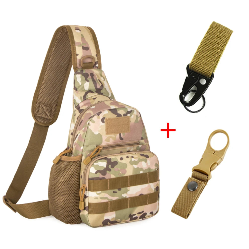 Chest Bag Tactical Shoulder Bag Men Outdoor Sling Multicam Camouflage Camping Travel Hiking Hunting Military Crossbody Bag Y6322