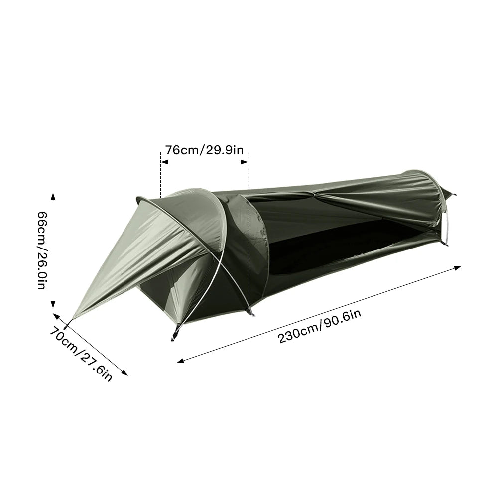 Ultralight Single Person Tent 210D Oxford Waterproof Camping Tunnel Tent for Outdoor Backpacking Hiking Fishing
