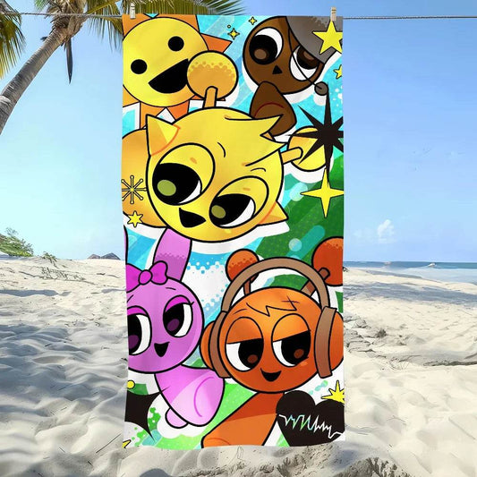 Sprunki Beach Towels Music Game Microfiber Soft For Boys Girls Kids Quick-Drying Bath Towels Absorbent Bath Towels Birthday Gift - P12 Hub Europe