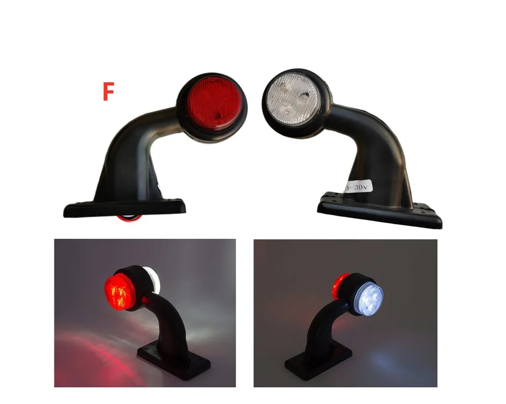 1Pair Truck 24v Side Marker Lights 12v Trailer Outline Lamp Clearance Lights Tail Light Assembly For Volvo truck For Scania