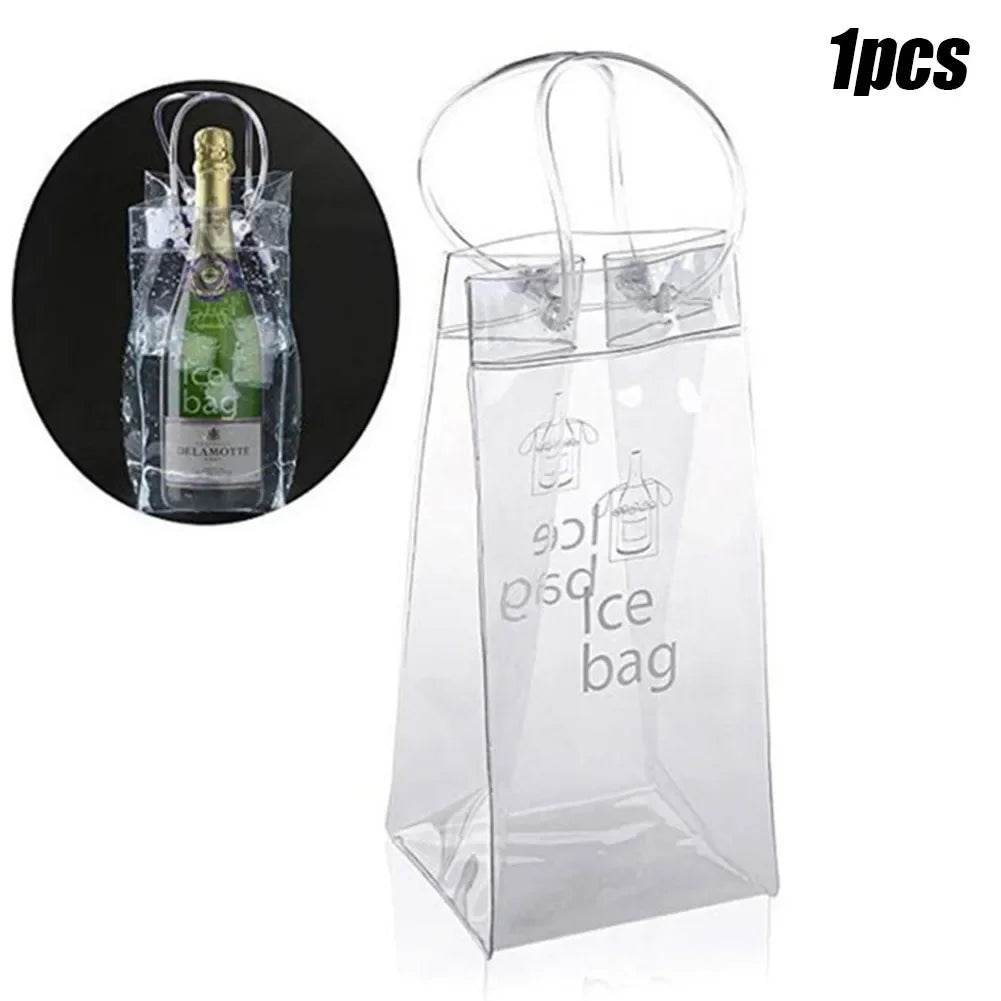 Ice Wine Bags PVC Anti-leakage Ice Bag Transparent Refrigerated Champagne Red Wine Bottle Whisky Eco-friendly Portable Ice Bags - P12 Hub Europe