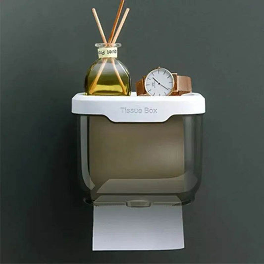 Punch-free Toilet Paper Holder Box Waterproof Storage Toilet Paper Storage Rack Paper Towel Kitchen Bathroom Storage Box - P12 Hub Europe