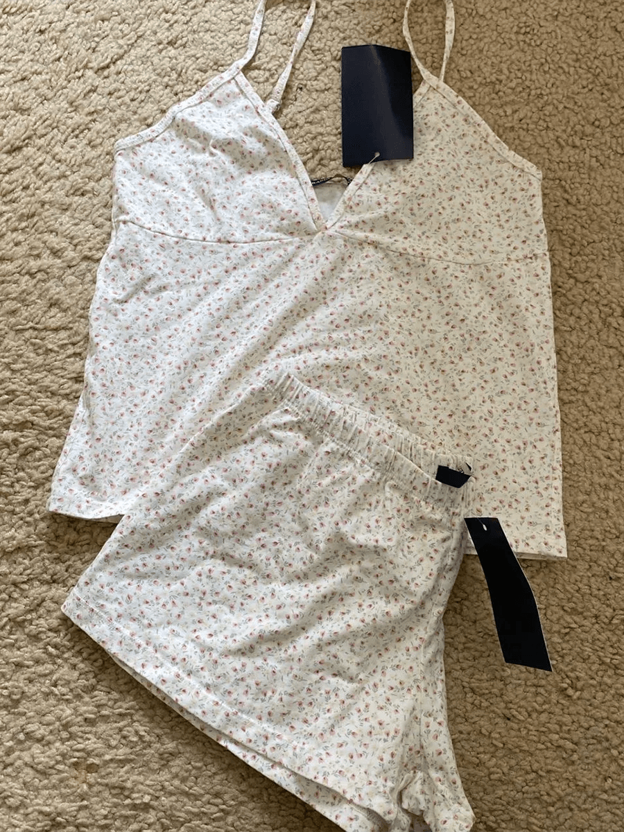 Sweet Strawberry Eyelet Shorts Set - P12 Hub Europe