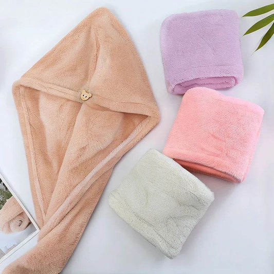 Dry Hair Hat Woman Absorbent Quick Dry Wipe Hair Towel Long Hair Cute Shower Cap Bathroom Accessories Quick Dry Towel - P12 Hub Europe