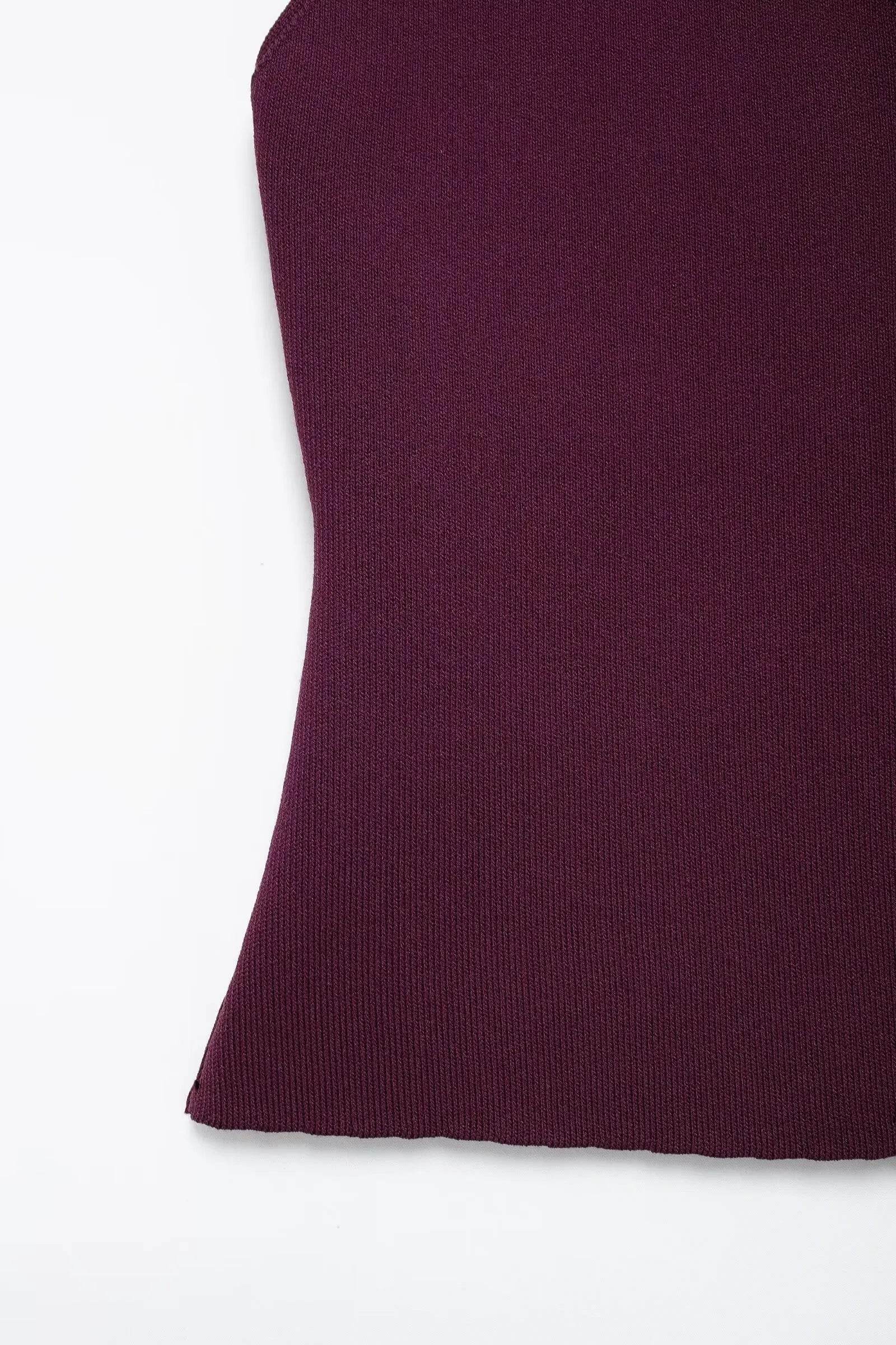 Wine Red Knit Skirt - P12 Hub Europe