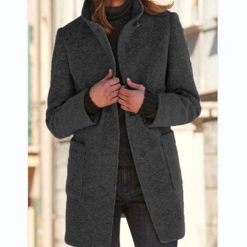 Warm Wool Blend Trench Coat - P12 Hub Europe