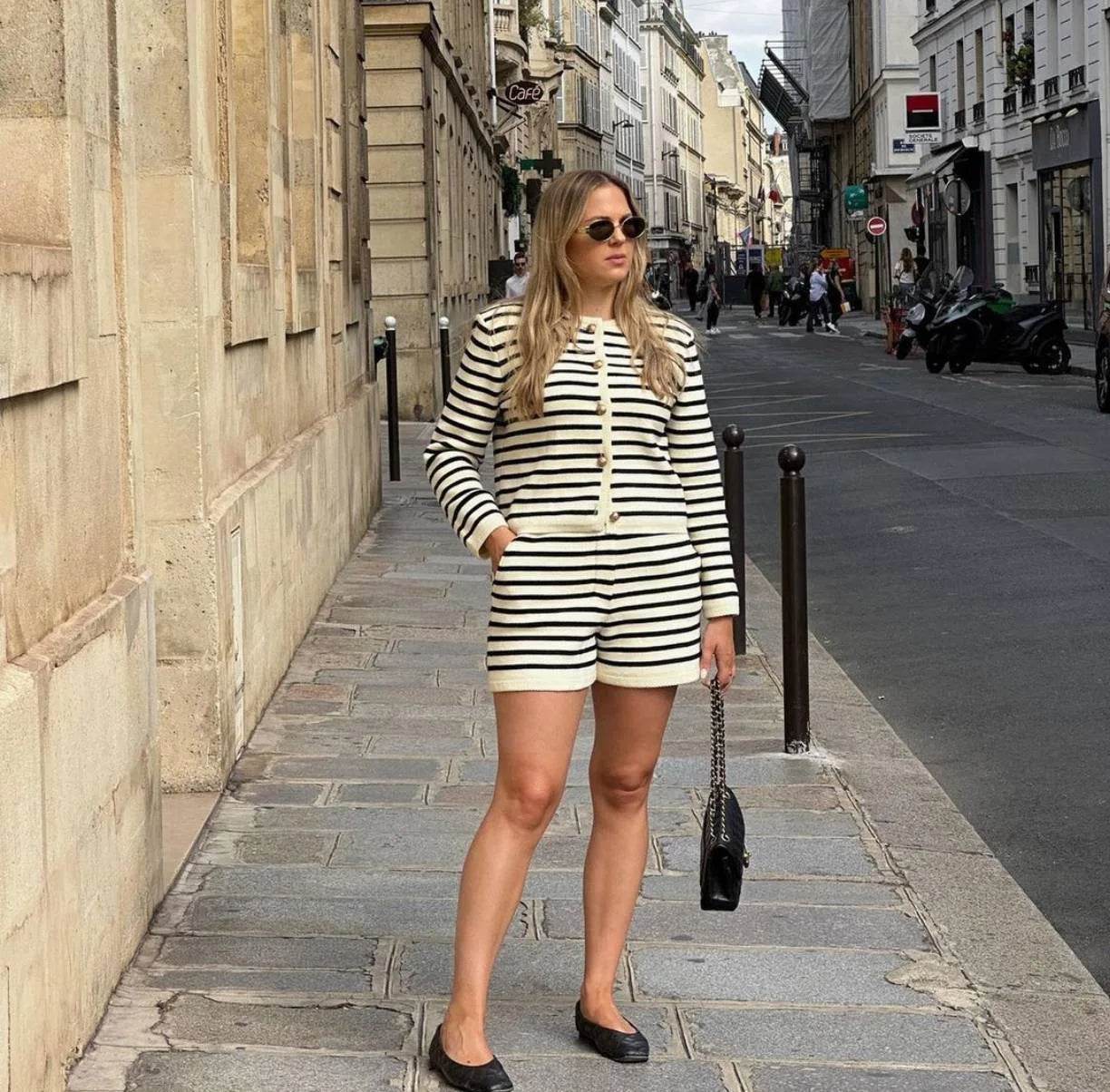 Tossy Zebra Knit Shorts Set - P12 Hub Europe