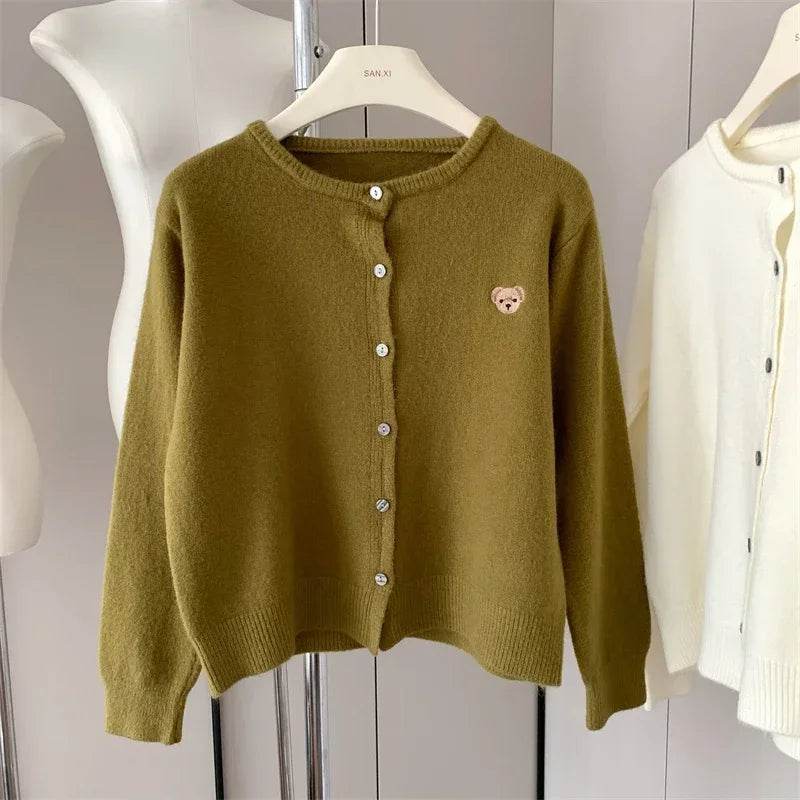 Cartoon Embroidery Cardigan - P12 Hub Europe
