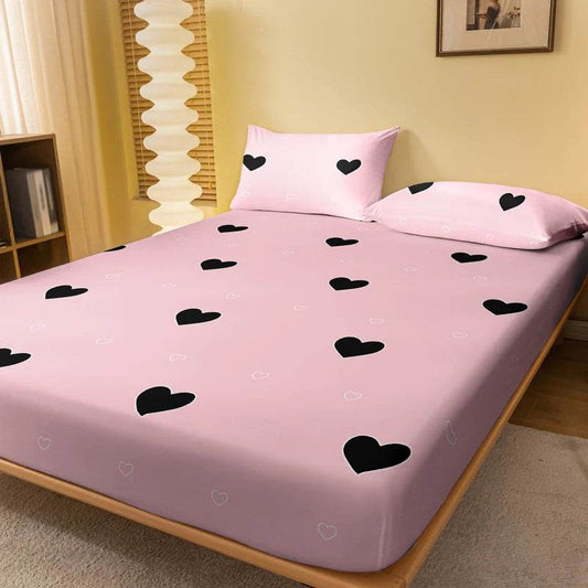 1 Piece of Heart Inspired Rhinoceros Powder Pattern Frosted Bedsheet, Bedroom Printed Bedspread, Bedding (Excluding Pillowcases) - P12 Hub Europe
