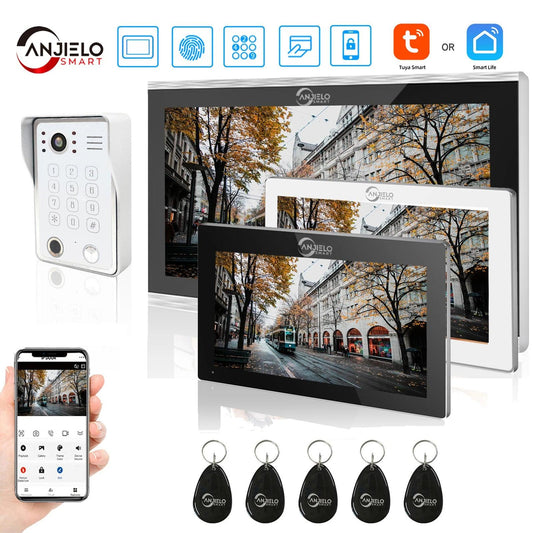 Video Intercom  Tuya 1080P 148° View, Fingerprint, App, 7/10" Touch