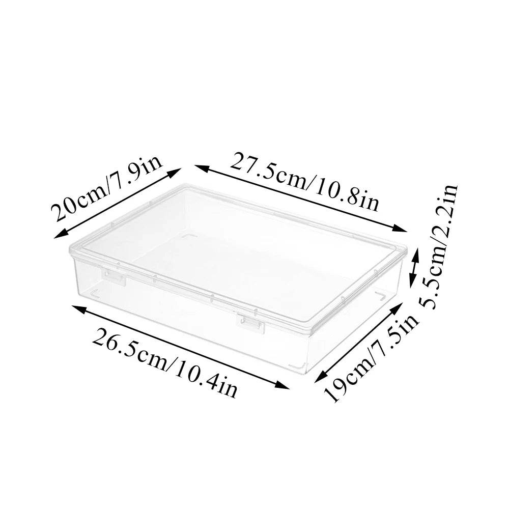 Plastic Document Organizer Organized Clear Square Shape Storage Box Organizing Box Transparent Desktop Document Storage Case - P12 Hub Europe