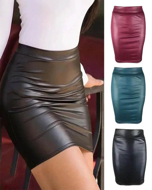Women's Sexy Faux Leather Skirt - P12 Hub Europe