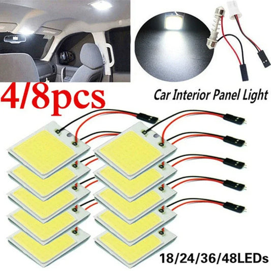 4 PCS Car Interior Accessories 18/24/48 SMD T10 4W 12V COB Car Interior Panel LED Lights Lamp Bulb Car Dome Light Car Panel
