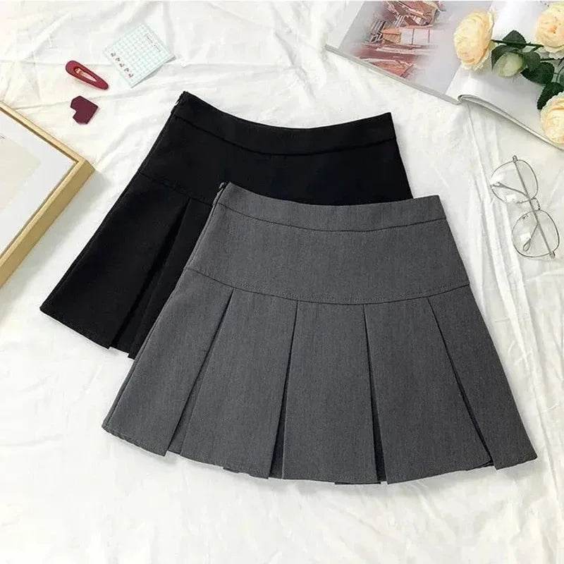 Women's Gray Pleated Mini Skirt - P12 Hub Europe