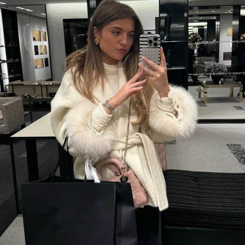 Fox Fur Wool Coat - P12 Hub Europe