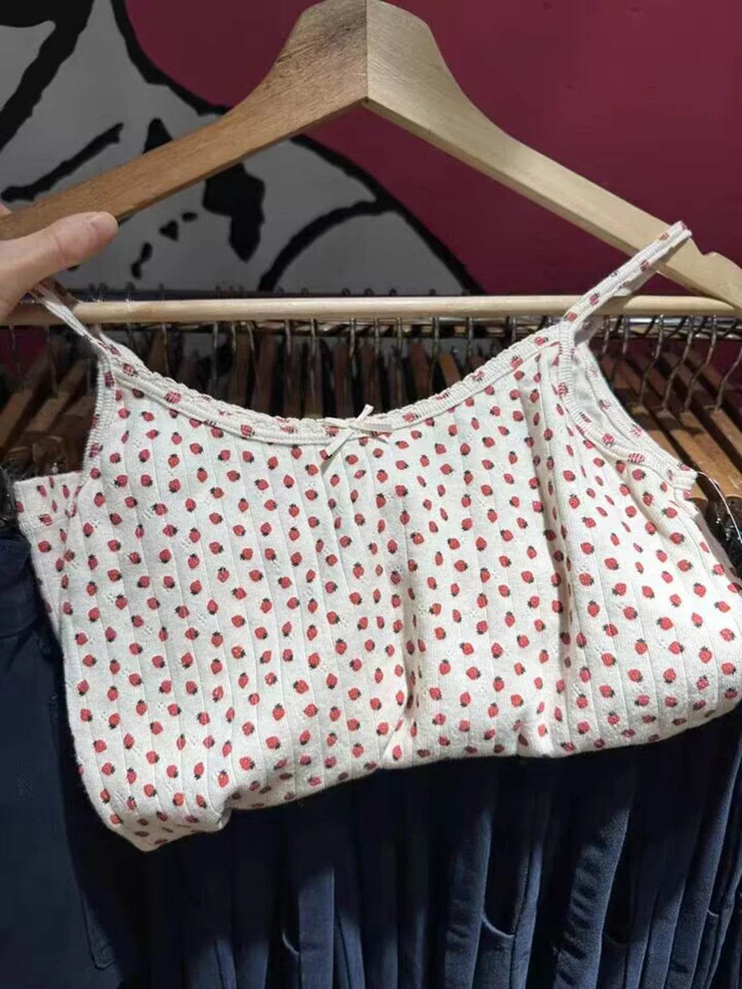 Sweet Strawberry Eyelet Shorts Set - P12 Hub Europe