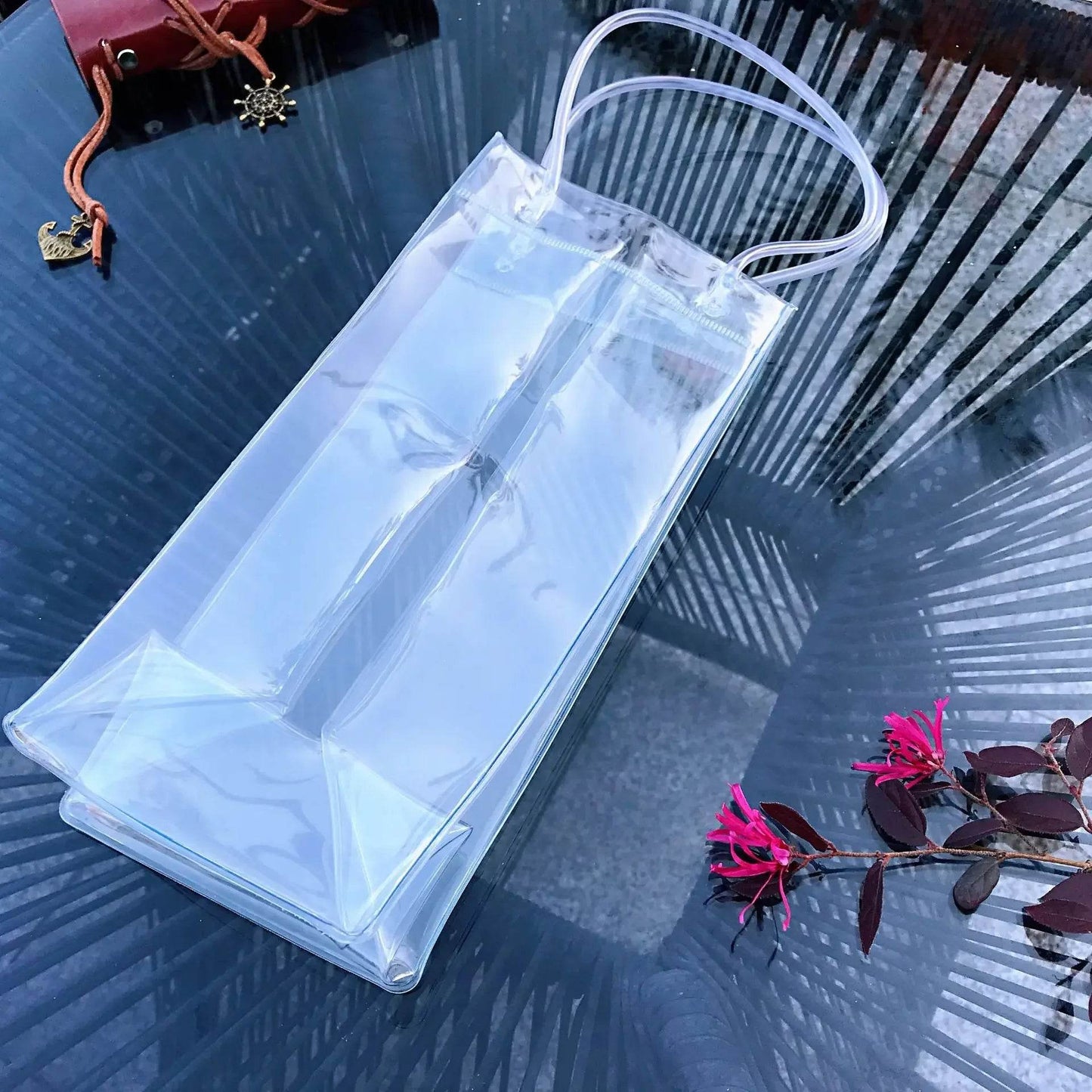 Ice Wine Bags PVC Anti-leakage Ice Bag Transparent Refrigerated Champagne Red Wine Bottle Whisky Eco-friendly Portable Ice Bags - P12 Hub Europe