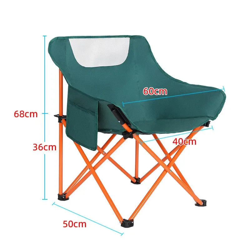 Camping Folding Moon Chair Portable Chair Lightweight Camping Chair Picnic Fishing Small Horse Stool Student Sketching Outdoor