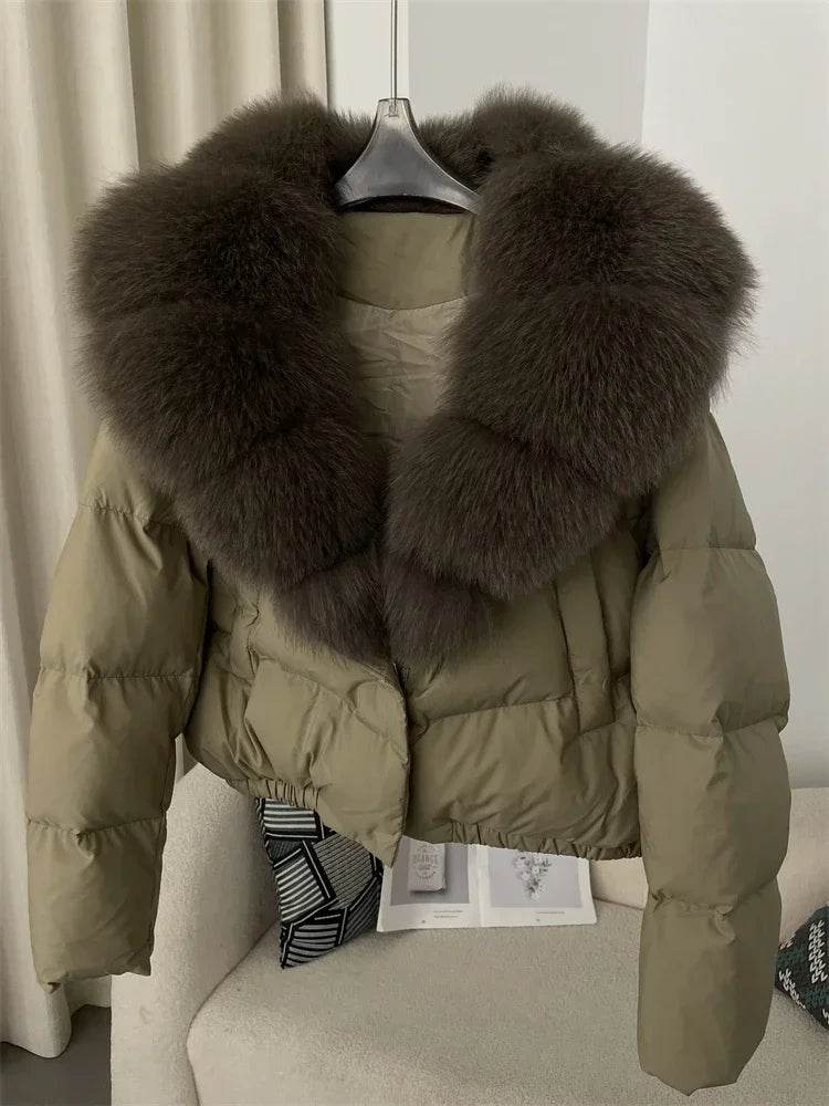 Short Fox Fur Down Puffer - P12 Hub Europe