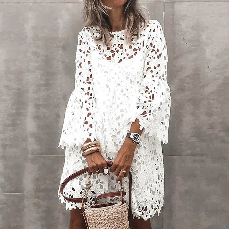 Ethnic Lace Knee Dress - P12 Hub Europe