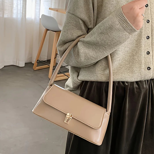 Fashionable Retro Baguette Bag for Women, Elegant Underarm Shoulder Bag, Small Luxury Tote for Daily Commute