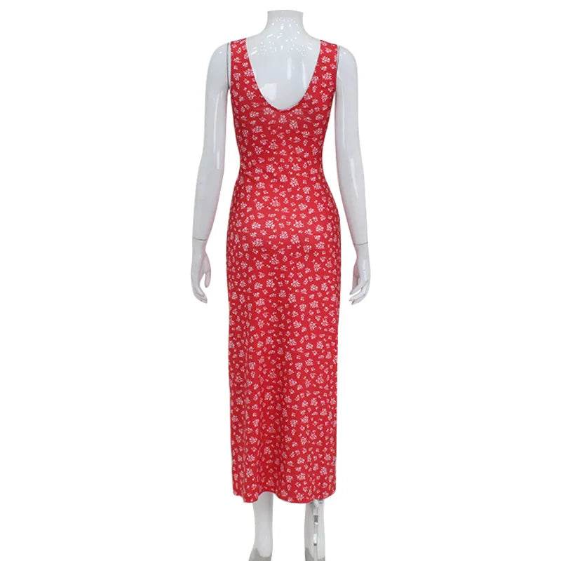 2025 French Retro Floral Summer Dress - Beach Skirt - P12 Hub Europe