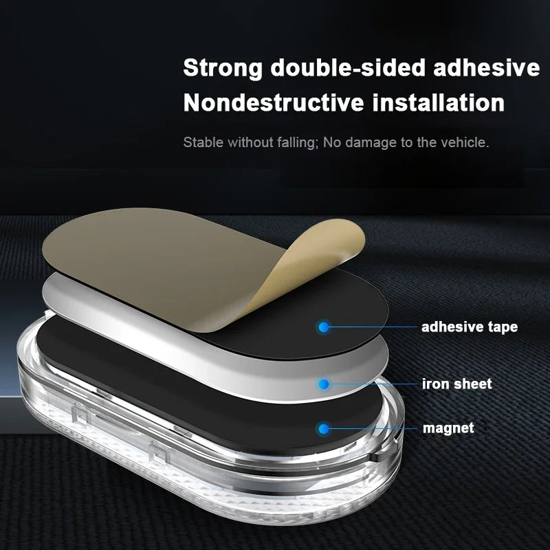 1/2/4PC Mini Car LED Light USB Charging Interior Lighting Lamp for Armrest Box Switch Touch Magnetic Reading Lamp Foot Light