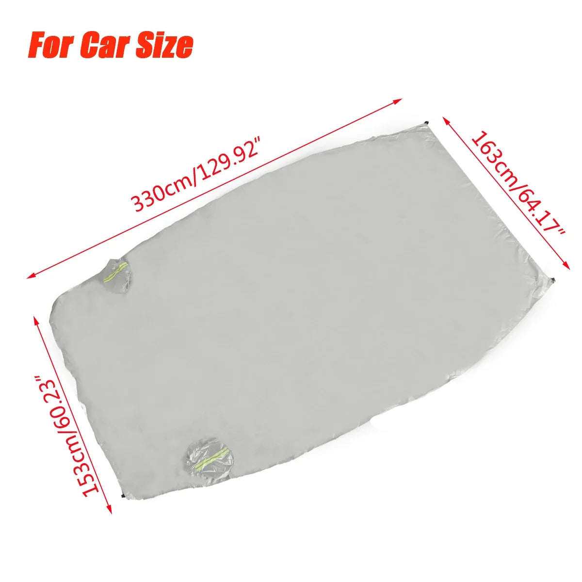 190T Waterproof Car Half Body Cover Sun Shade Sunscreen UV Snow Resistant Automobile Accessories For Car Care