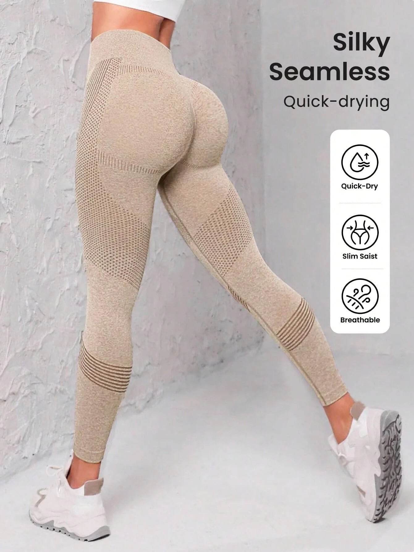 Seamless Wide Waistband Sports Leggings - P12 Hub Europe