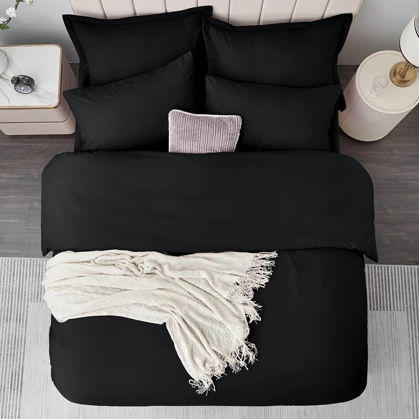 Summer Cooling Soft Cotton Duvet Cover Set for Bedroom And Guest Room - Includes 1 Duvet Cover And 1/2 Pillowcases - P12 Hub Europe