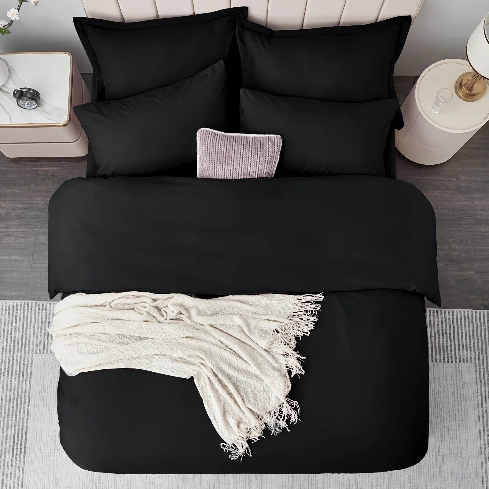 Summer Cooling Soft Cotton Duvet Cover Set for Bedroom And Guest Room - Includes 1 Duvet Cover And 1/2 Pillowcases - P12 Hub Europe