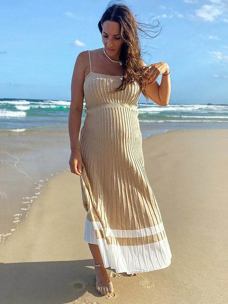 Tossy Backless Ribbed Maxi Dress - Summer Style - P12 Hub Europe